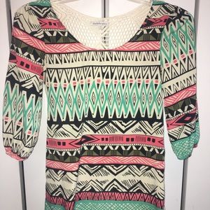 Three quarter length sleeve dress